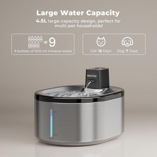 Wireless Cat Water Fountain Stainless Steel