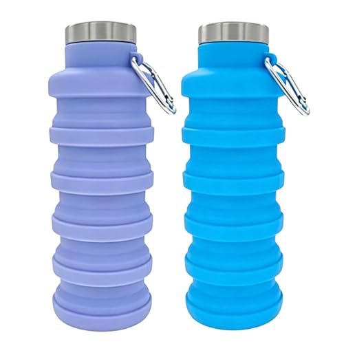 Collapsible Water Bottle 17oz（500ml） (2 Count)