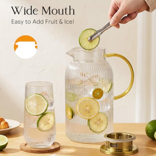 68 oz Glass Pitcher with Lid (2 Count)