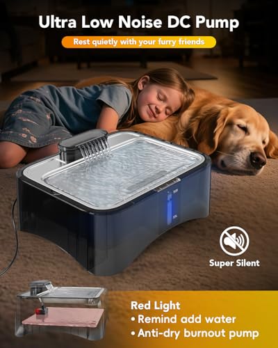 8.5L Elevated Dog Water Fountain with 4 Heights Adjustable