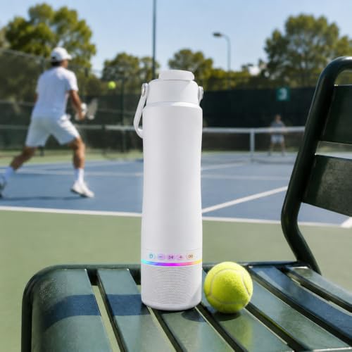 Stainless Steel Water Bottle with Portable Bluetooth Speaker TWS