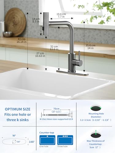 Kitchen Faucets with Pull Down Sprayer