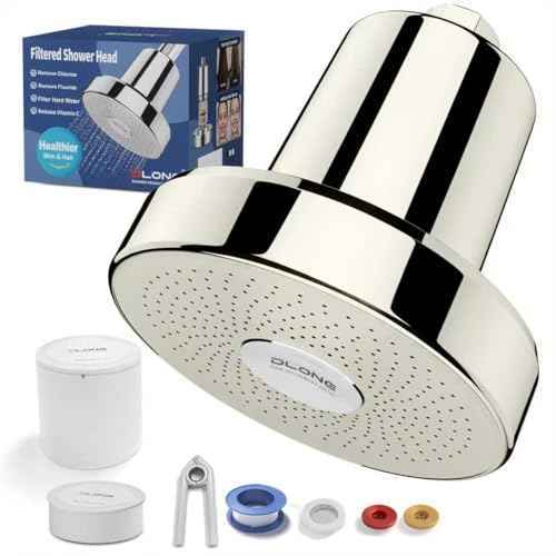 Filtered Shower Head with Filter for Hard Water Softening