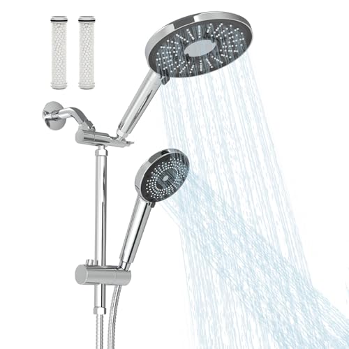 Filtered Shower Head with Handheld High Pressure Shower Head with Filters