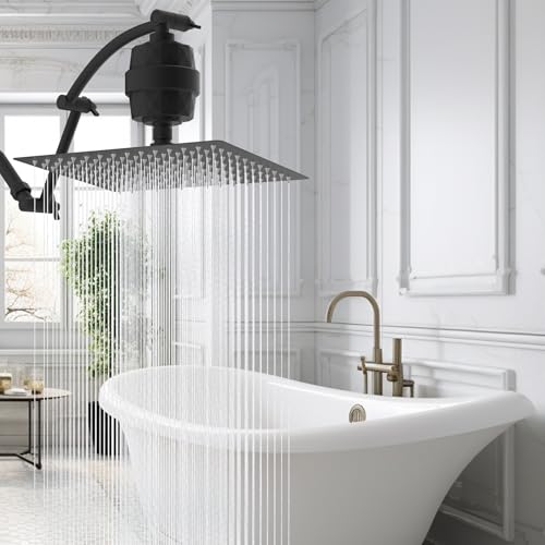 12'' Filtered Rain Shower Head with 16'' Extension Arm
