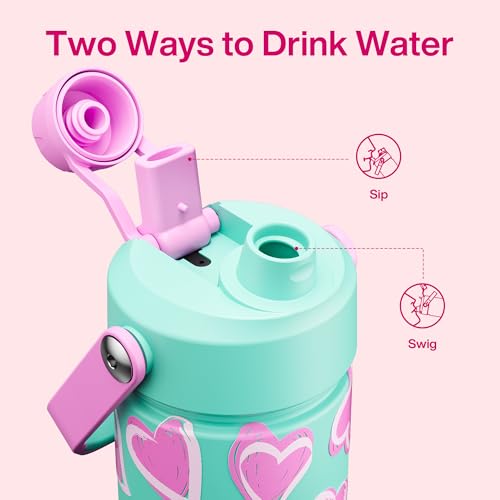 Insulated Water Bottle with Straw Stainless Steel Water Bottle