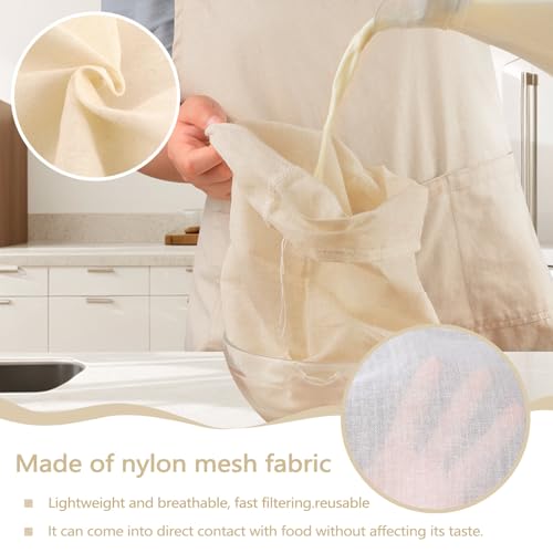 12 Pieces Milk Nut Bag Strainer 7" x 11" (12 Count)