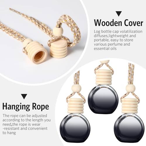 100 Pcs Car Diffuser Bottles Empty Bulk with Wood Cap (100 Count)