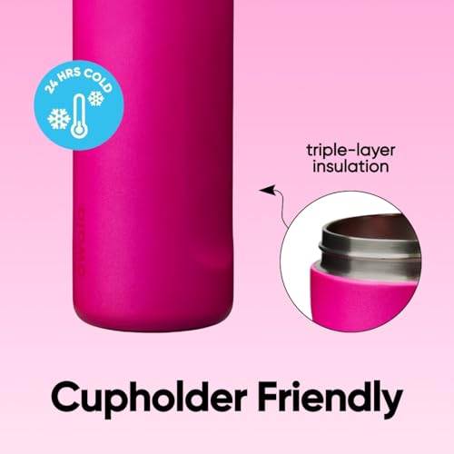 FreeSip Stainless Steel Water Bottle 24 oz Read My Lips