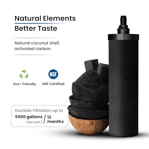 2.25G Water Filter System with Teak Stand & Fluoride Filter