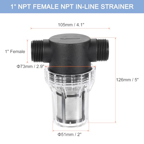 Pressure Washer Filter 1" NPT Female Thread