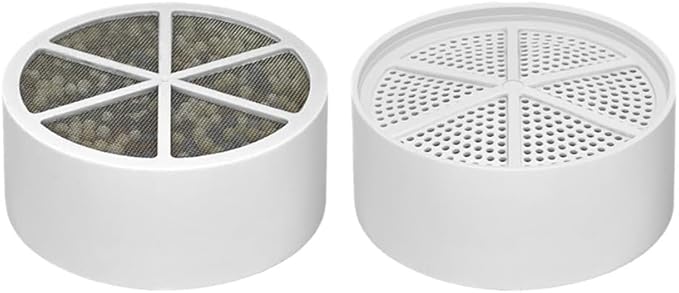 AWO 2 PACK Replacement Bathtub Water Filter Cartridge for Tub Compatible with Crystal Quest Bath Ball Cartridge,Multi Stage Filter for Softer Skin & Hair Reduces Chlorine & Harmful Substance - AquaVibe