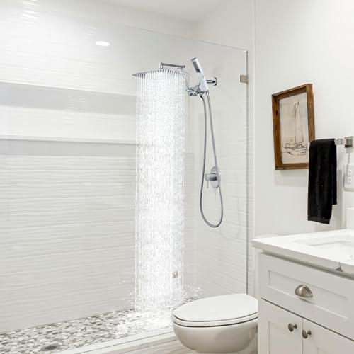 All Metal 12 Inch Shower Head with Handheld Spray Combo