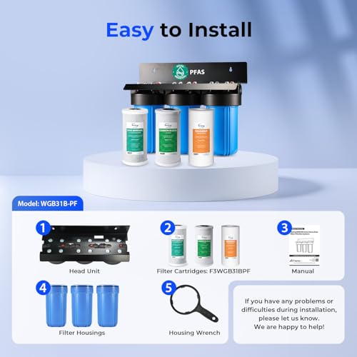 WGB31B PF PFAS Whole House Water Filter System