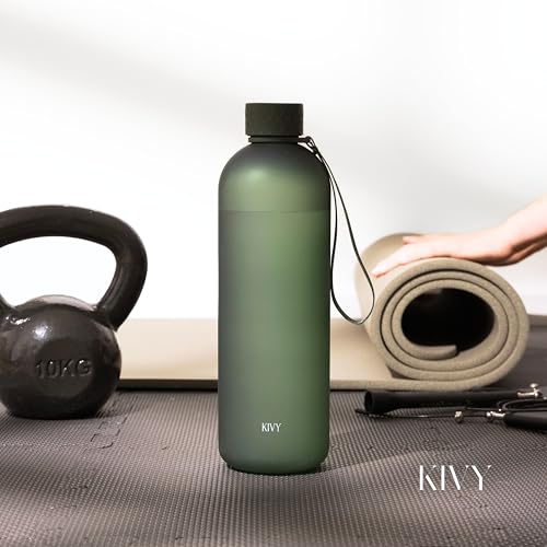 Large Water Bottle 50oz [Lightweight & Shatterproof] Fits Backpack & Cupholder for Travel