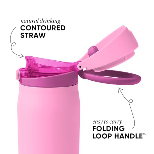 Water Bottle with Straw & Handle