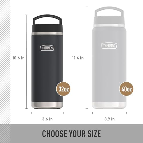ICON SERIES Stainless Steel Water Bottle with Screw Top Lid