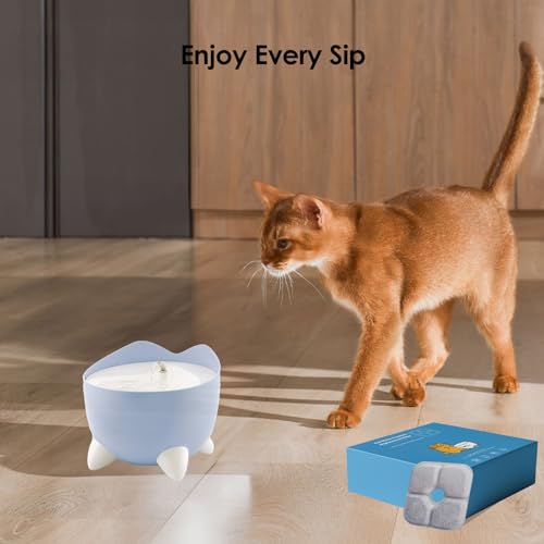 9 Pack Cat Water Fountain Filter Compatible With Cat Pixi Water Fountain Filter Replacement Triple Action Water Filter (9 Count)