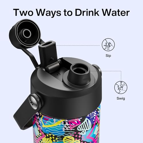 Insulated Water Bottle with Straw Stainless Steel Water Bottle