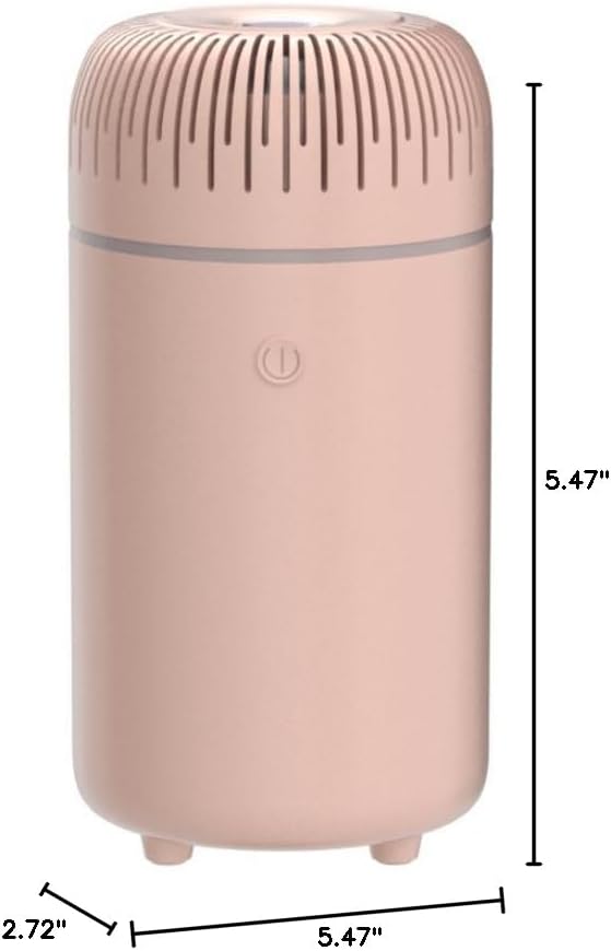 Unee Car Diffuser,USB 100ml Small Essential Oil Humidifier Aromatherapy Diffusers for Office Room(Pink)