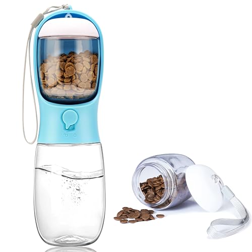 Dog Water Bottle with Food Container