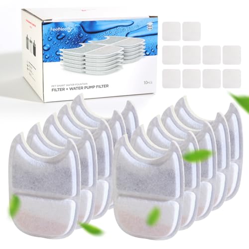 10 Pack Pet Water Fountain Filter Replacement for 135 fl oz