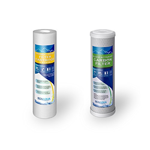 Replacement Filters for Under Sink Direct Connect Two Stage Water Filtration System 5 Micron Sediment & Block Activated Carbon Water Filter Cartridges WELL (2 Count)