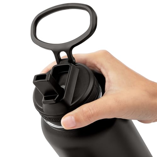 Insulated Water Bottle with Straw Lid