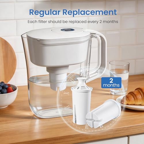 Water Pitcher Filter Replacement for Brita Water Filter (6 Count)