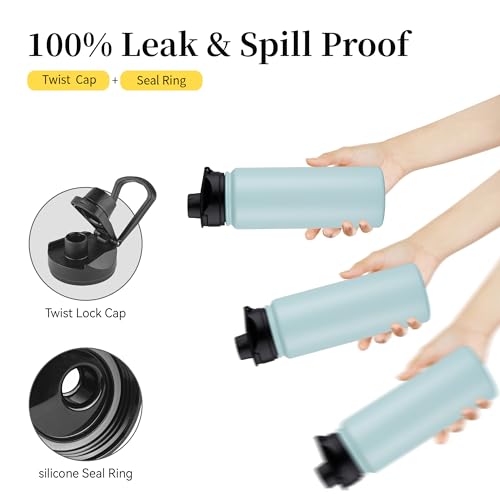 24 oz Insulated Water Bottle Bulk 4 Pack (4 Count)