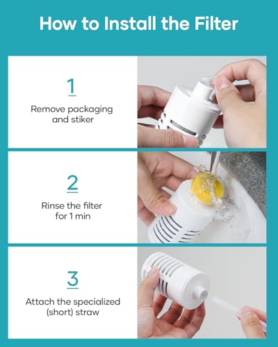 2 Water Bottle Filter Replacements