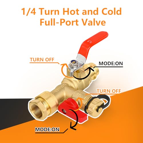 1PC HeSun 3 4" Press IPS Isolator Tankless Water Heater Service Valve Kit