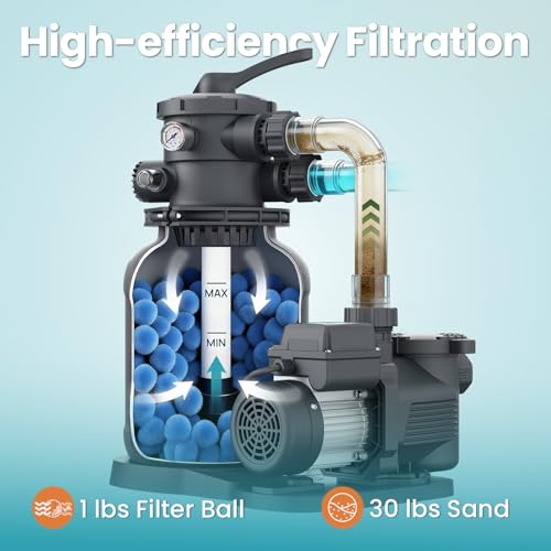 10" Sand Filter Pump for Above Ground Pool with Timer (10 inch(es))