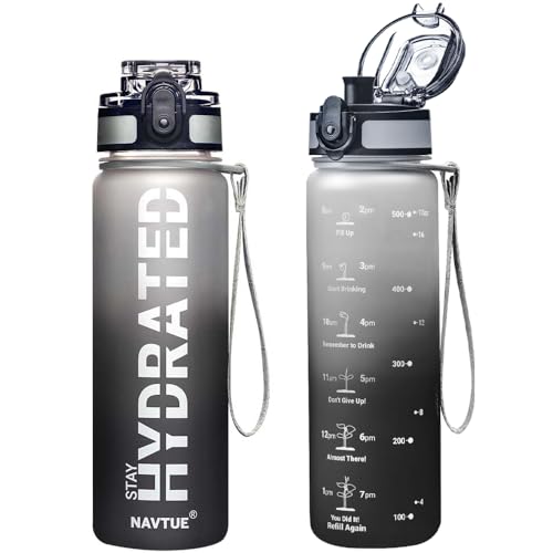 Water Bottle 16.9 oz Motivational Time Marker Tritan Bottle