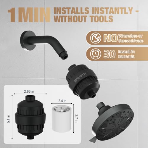 25 Stage Shower Filter prevents scale buildup