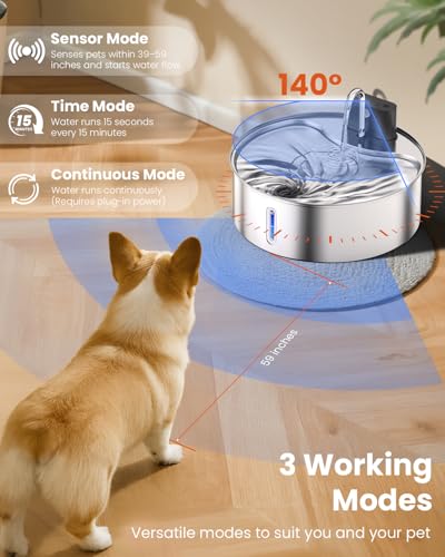 Wireless Dog Water Fountain for Large Dogs
