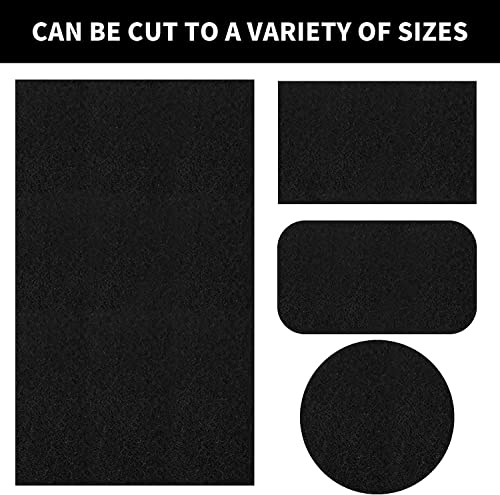 Cut-to-Fit Activated Carbon Filter Sheet Charcoal Air Vent Filters Pad Black Range Hood AC Replacement Fabric Filter 2 Pack 16" x 48" x 0.125" (2 Count)