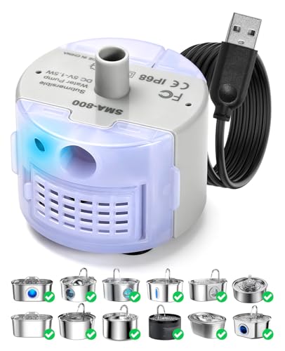SMA 800 Submersible Pump for Stainless Steel Indoor Pet Water Dispenser