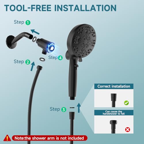 5" Filtered Handheld Shower Head with 10 Spray Modes