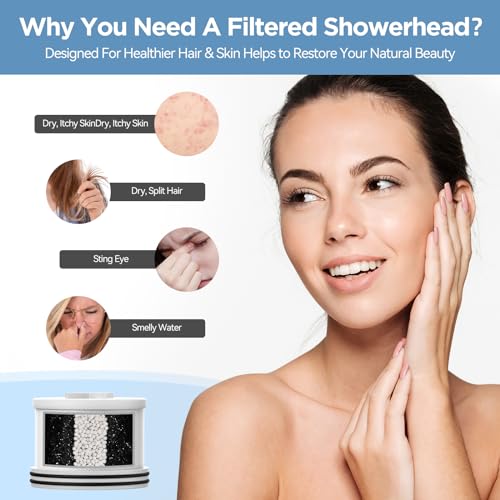 Filtered Shower Head with Upgraded Activated Carbon Filter