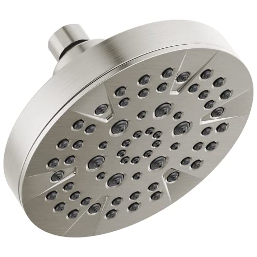 6 Setting Brushed Nickel Shower Head with High Pressure Spray