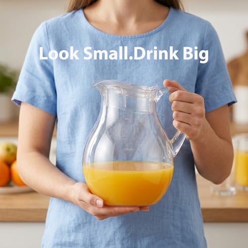2 Quart Plastic Pitcher with Lid
