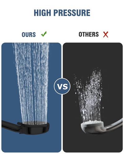 Filtered Shower Head with Handheld Matte Black