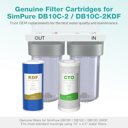 2 Stage 10" x 4.5" Whole House Water Filter Replacement (4 Count)