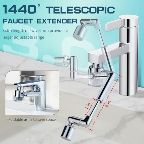 1440° Sink Water Filter Faucet Extender 3.0