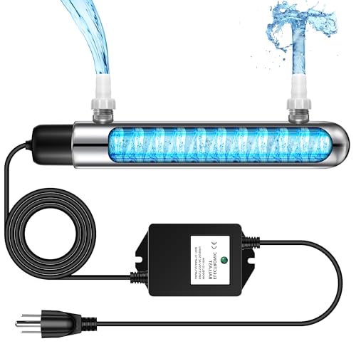 12W UV Pond Clarifier for Koi Pond Aquarium and Fish Tank