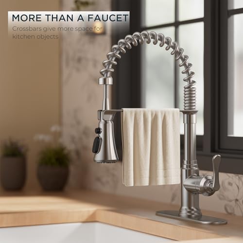 Rustic Kitchen Faucet with Pull Down Sprayer