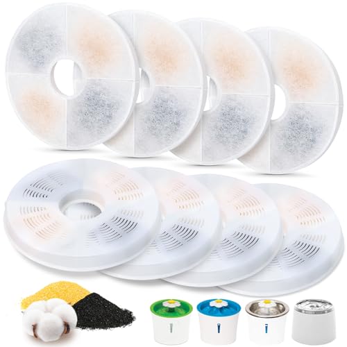 8 Pack Cat Water Fountain Filter Replacement Compatible with Catit (8 Count)