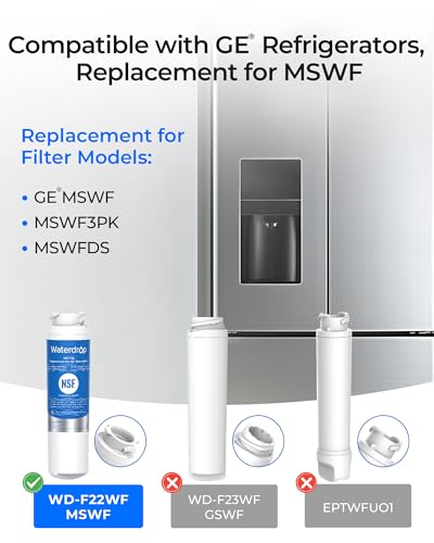 MSWF NSF 42&372 Certified Refrigerator Water Filter (2 Count)