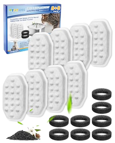 Pet Water Fountain Filters Fit for Rellaty & Fit for Neareal 3.2L (16 Count)